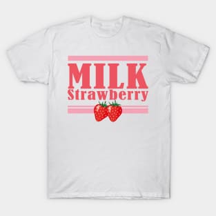 HARAJUKU KAWAII STRAWBERRY MILK DESIGN FUN KOREAN ANIME T-Shirt